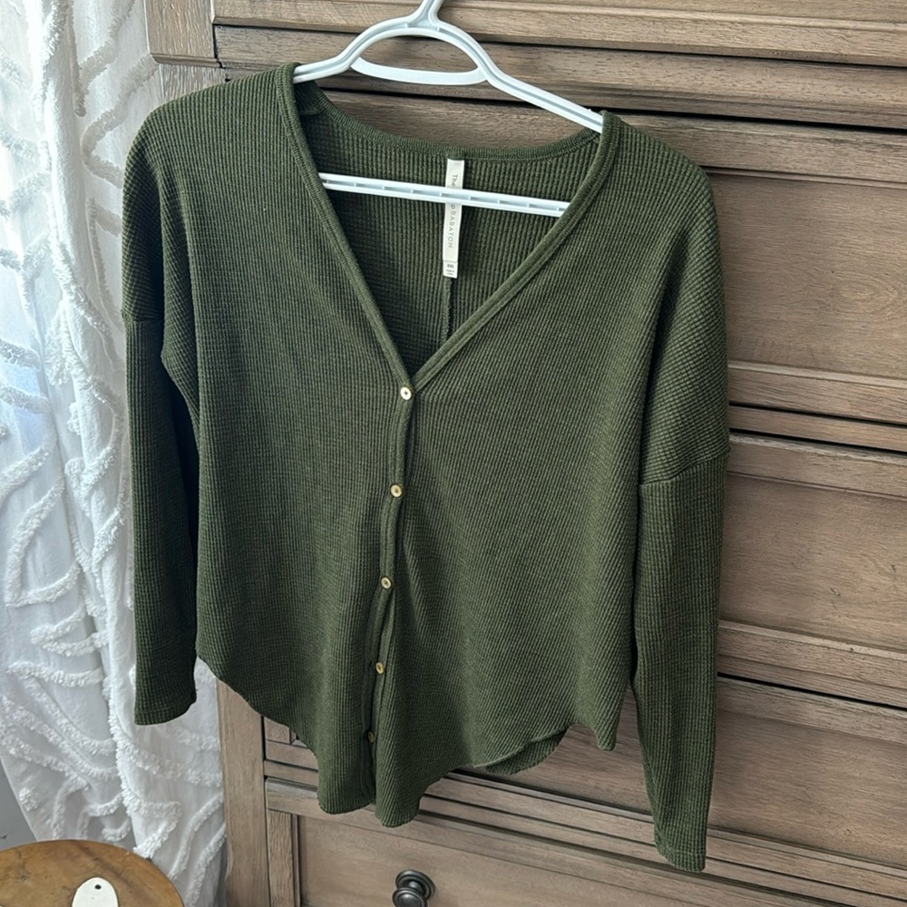 Aritzia Barton waffle long sleeve XXS